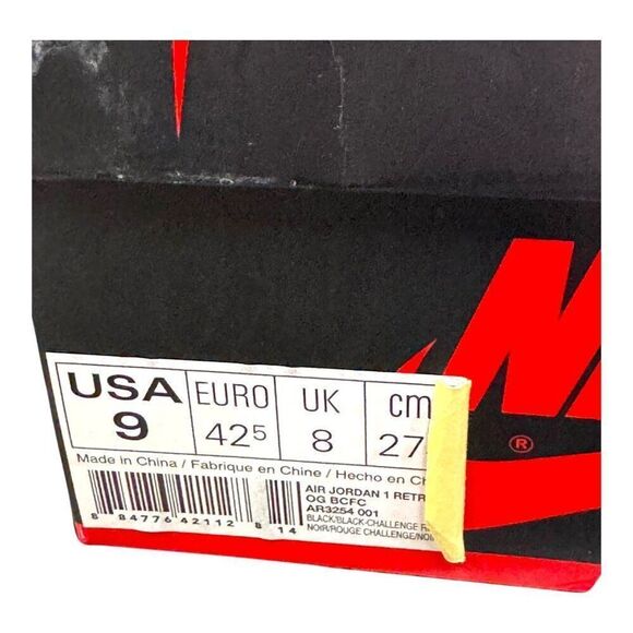 Size 9  Jordan 1 Retro High OG Paris Saint Germain 2018 Original BoxBlack  READ - Picture 4 of 15